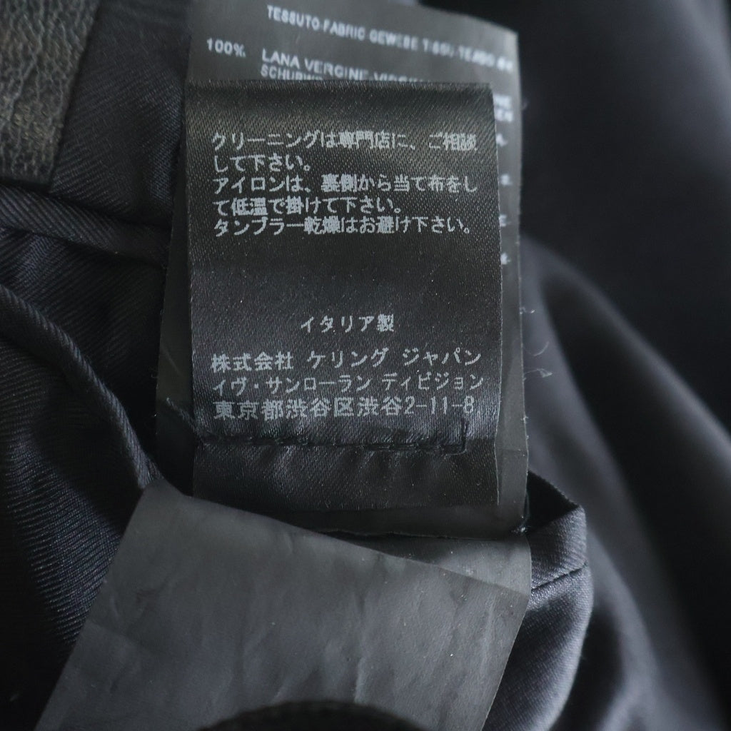 SAINT LAURENT PARIS(サンローランパリ) 13AW エディ期 スタッズ レザーラペルショールカラー ウール 1B テーラードジャケット ブラック 326681 Y873B