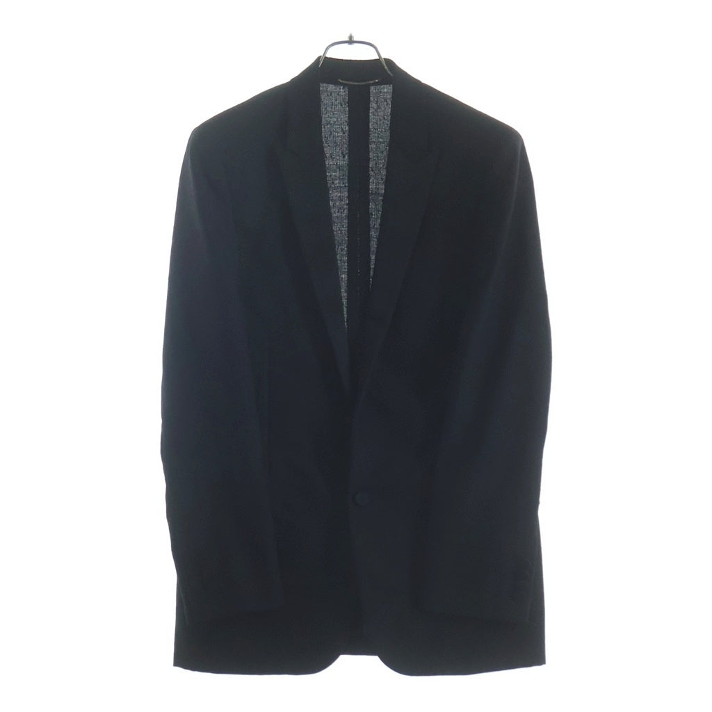 SAINT LAURENT PARIS(サンローランパリ) 13AW エディ期 シルクラペル切替 ウール 1B スモーキングジャケット テーラードジャケット ブラック 337459 YM29S