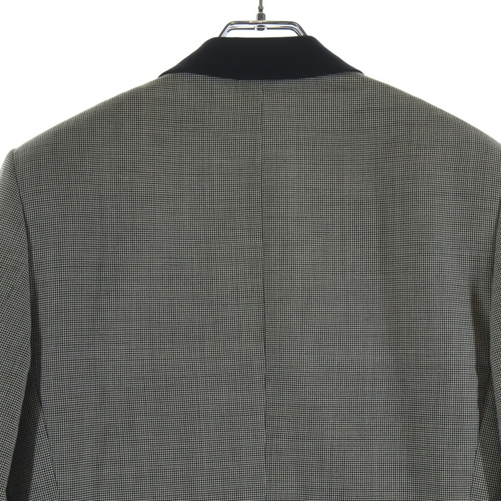 Dior HOMME(ディオールオム) 07SS エディ期 モヘヤ混 千鳥格子 スペンサージャケット テーラードジャケット グレー 7E3120300083