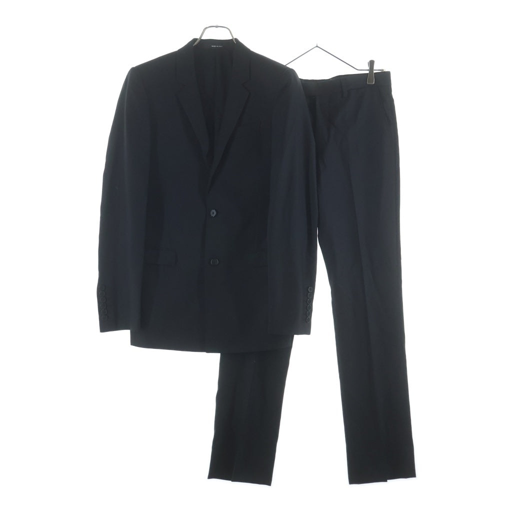 GIVENCHY(ジバンシィ) ストライプ ノッチドラペル ウール 2B シングルテーラードジャケット スラックスパンツ ブラック セットアップ GV1R2/06GV08