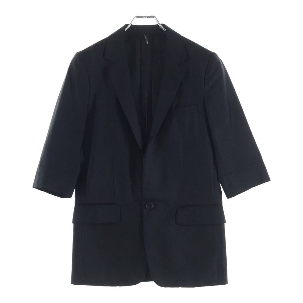 Dior HOMME(ディオールオム) 07SS エディ期 ウール ポリエステル 1B ショートスリーブ テーラードジャケット ブラック 7E3120110060