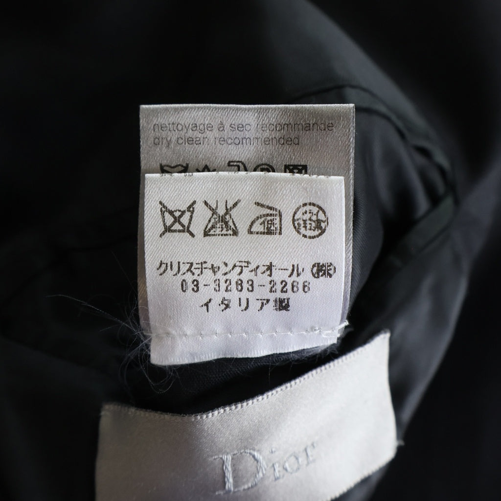 Dior HOMME(ディオールオム) 07SS エディ期 ウール ポリエステル 1B ショートスリーブ テーラードジャケット ブラック 7E3120110060