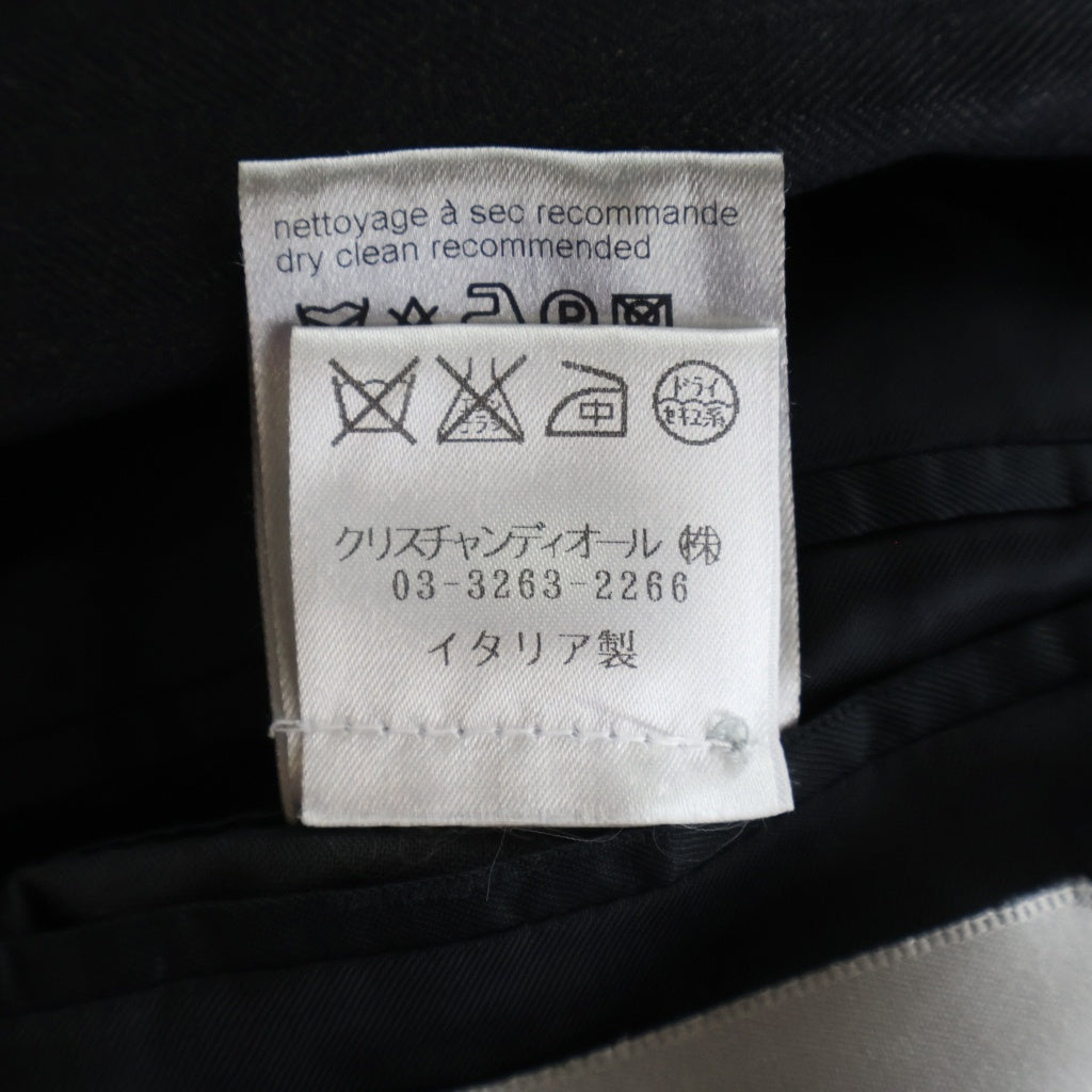 Dior HOMME(ディオールオム) 09AW ピークドラペル ウール 2B テーラードジャケット スラックスパンツ グレー セットアップ 9H3170541175