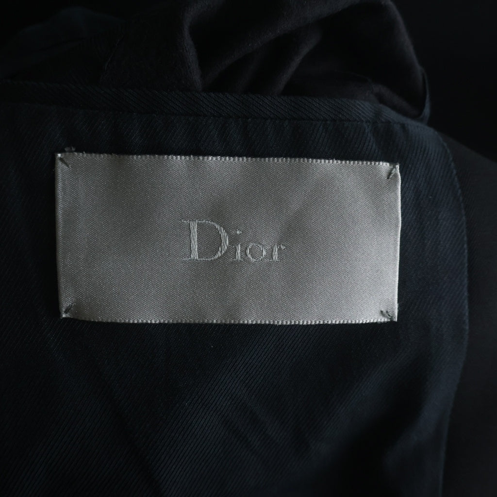 Dior HOMME(ディオールオム) 10AW エポレット ウール トレンチコート ブラック 0H3132231571
