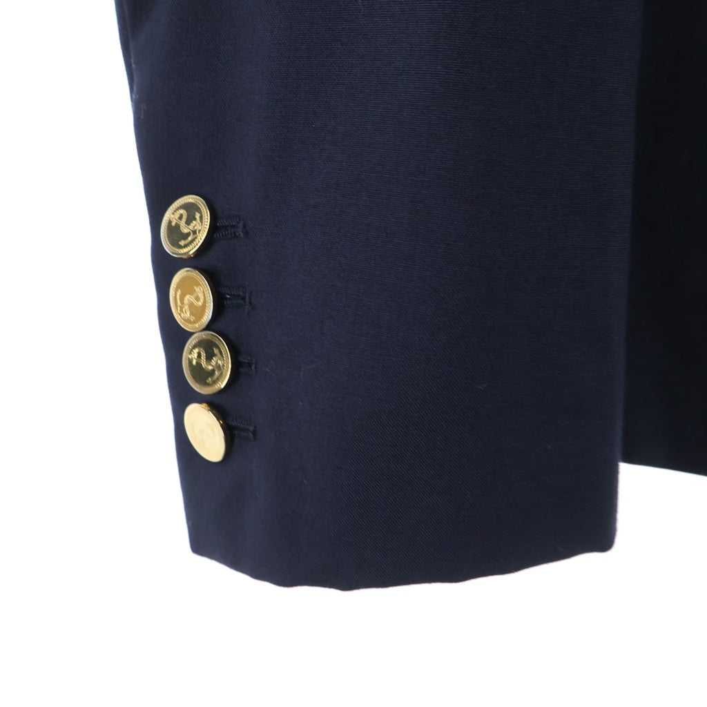 THOM BROWNE(トムブラウン) Double Breasted Blazer ウール 裏地キュプラ ダブル金釦テーラード ジャケット ネイビー MJC161A-00889415