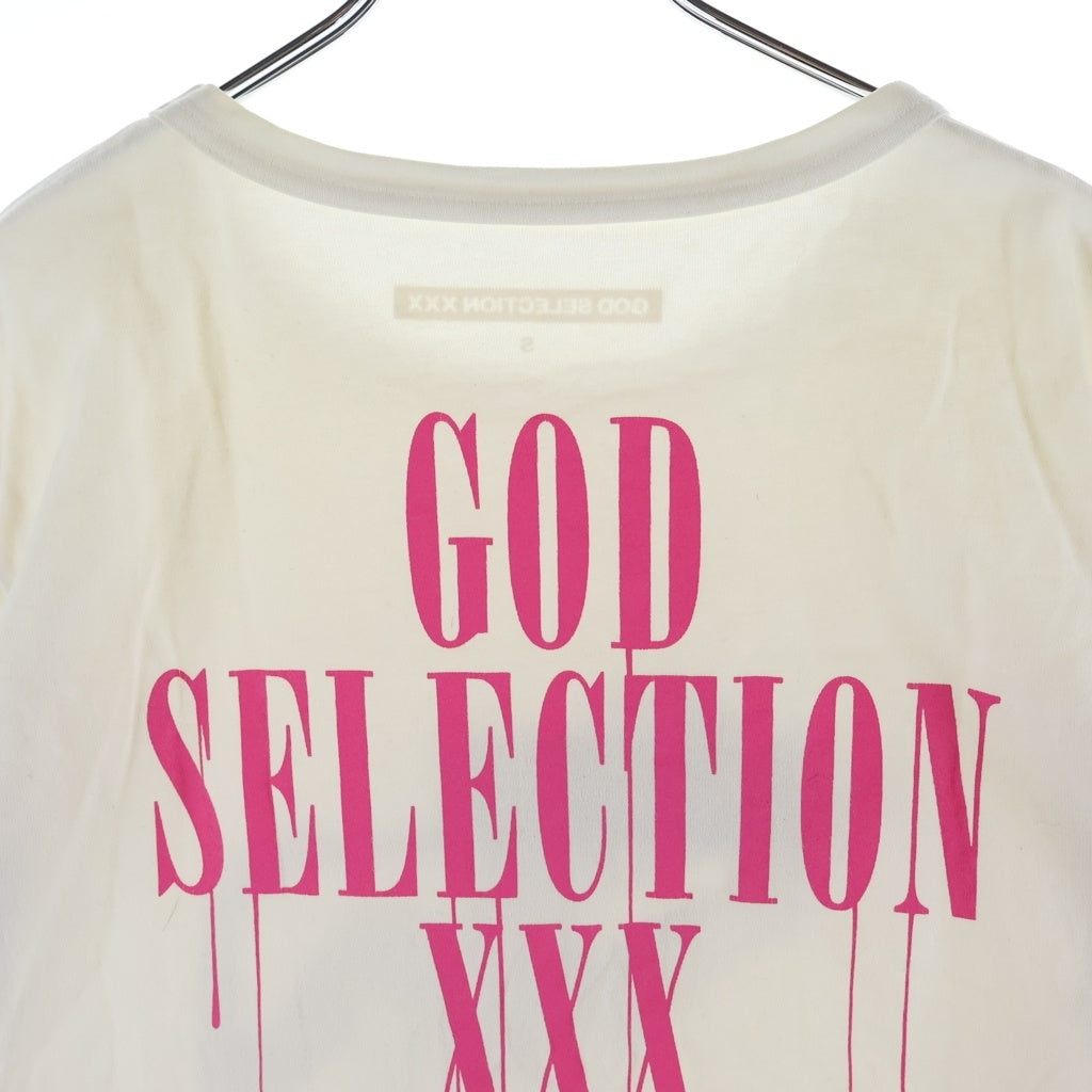 GOD SELECTION XXX(ゴッドセレクショントリプルエックス) ケイト・モス フォトプリントデザイン クルーネック 半袖Tシャツ カットソー ホワイト 104MT-2829
