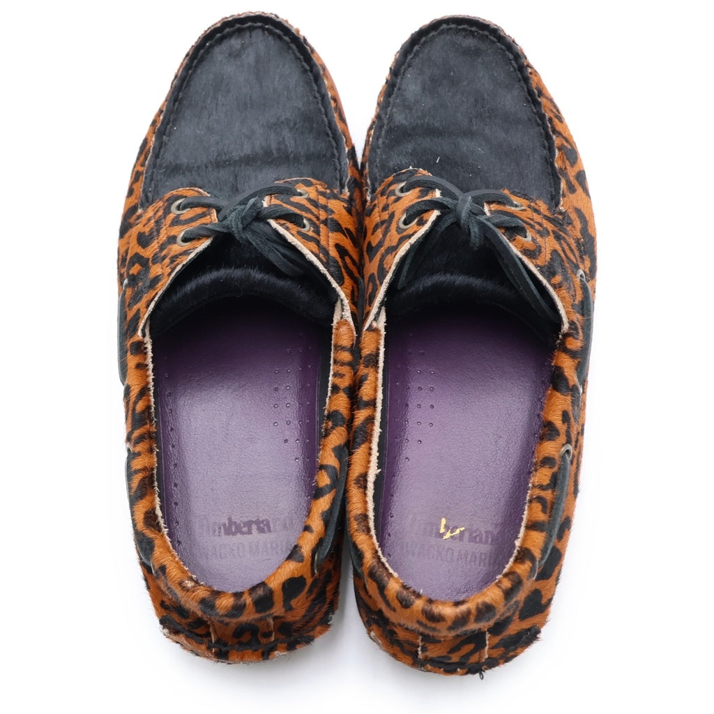 Timberland(ティンバーランド) ×WAKO MARIA フェイクファー クラシックボート デッキシューズ ブラウン US9.5/27.5cm TB 0A5YYB DG8