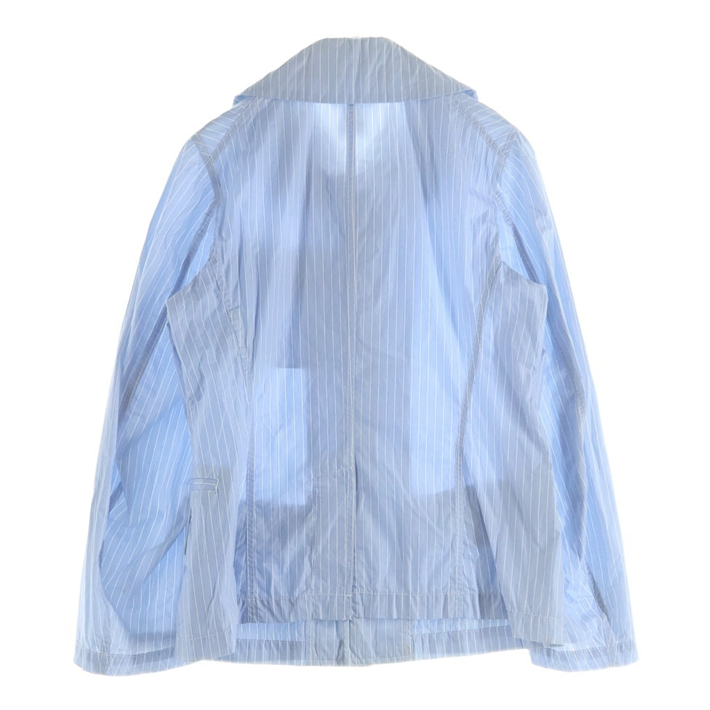 COMME des GARCONS COMME des GARCONS(コムデギャルソンコムデギャルソン) ピーターパンカラー ストライプ コットン 長袖シャツ ジャケット ホワイト/ブルー レディース S9J014
