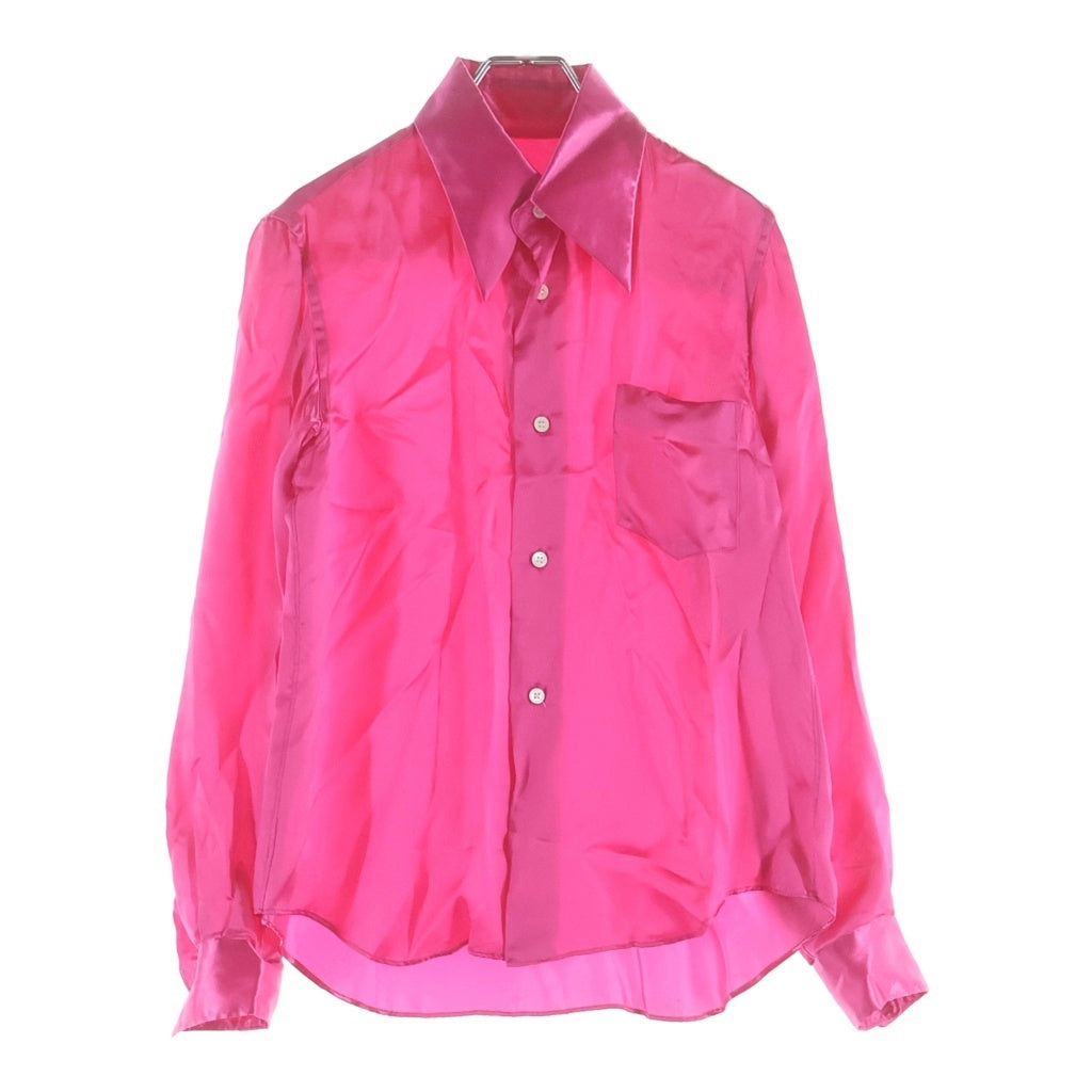 COMME des GARCONS(コムデギャルソン) 長袖シャツ サテン キュプラ ピンク レディース GC-B035 AD2001