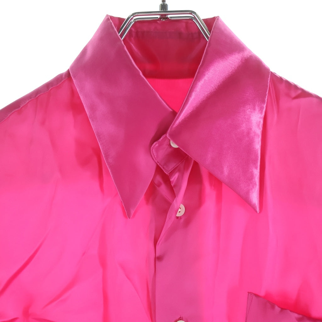 COMME des GARCONS(コムデギャルソン) 長袖シャツ サテン キュプラ ピンク レディース GC-B035 AD2001