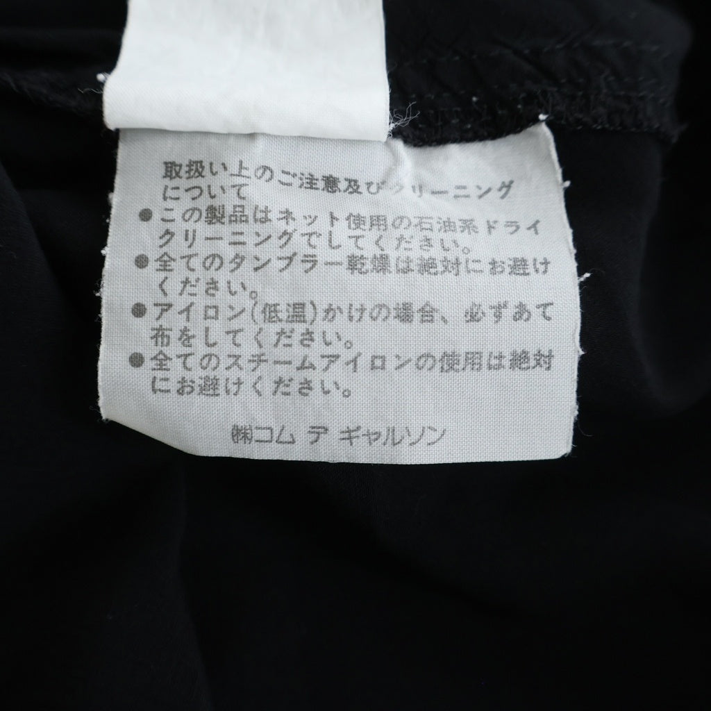 tricot COMME des GARCONS(トリコ コム デ ギャルソン) フラワー刺繍 オープンカラー 長袖シャツ ブラック レディース