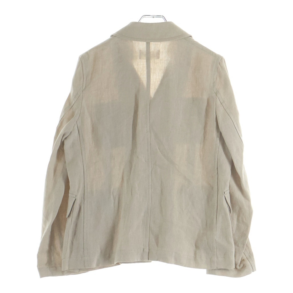 robe de chambre COMME des GARCONS(ローブドシャンブル コムデギャルソン) シングルテーラードジャケット リネン ベージュ RE-J032 AD2001 レディース