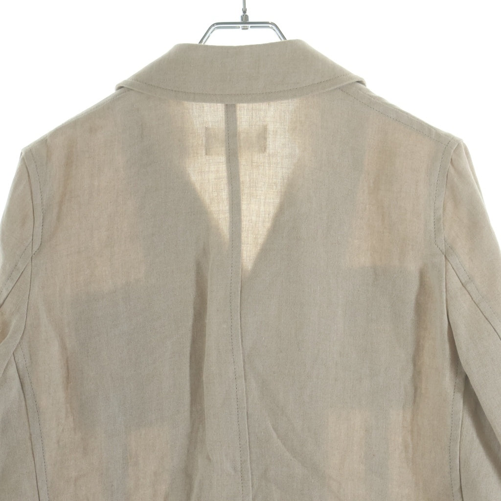 robe de chambre COMME des GARCONS(ローブドシャンブル コムデギャルソン) シングルテーラードジャケット リネン ベージュ RE-J032 AD2001 レディース