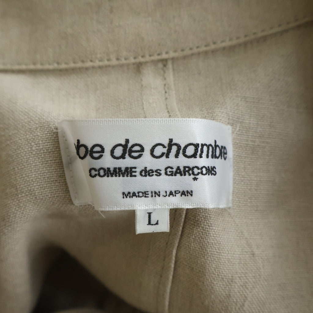 robe de chambre COMME des GARCONS(ローブドシャンブル コムデギャルソン) シングルテーラードジャケット リネン ベージュ RE-J032 AD2001 レディース