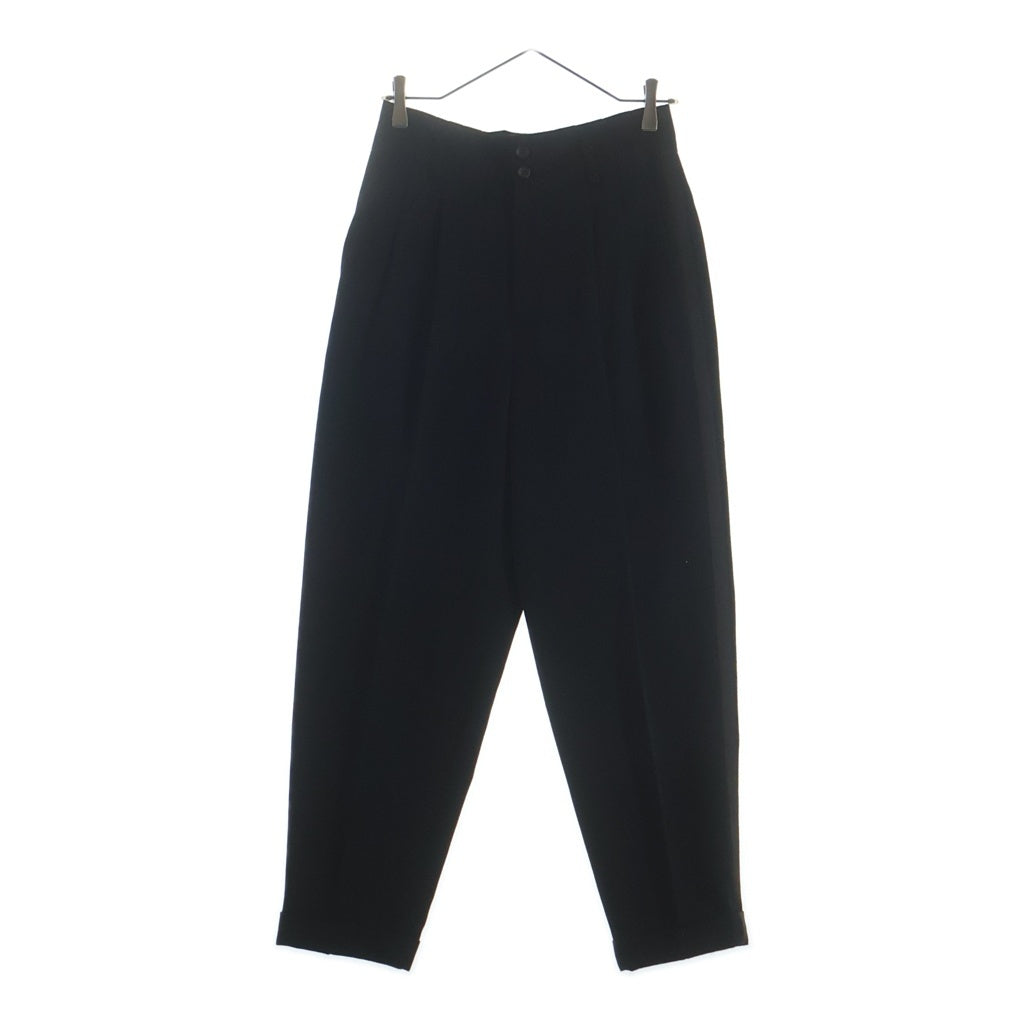 COMME des GARCONS(コムデギャルソン) 88AW シルクサイドライン 2タック ウール スラックスパンツ ブラック レディース GP-05010M AD1988