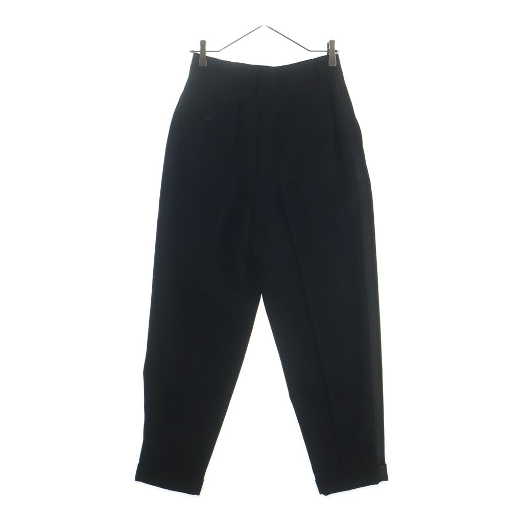 COMME des GARCONS(コムデギャルソン) 88AW シルクサイドライン 2タック ウール スラックスパンツ ブラック レディース GP-05010M AD1988