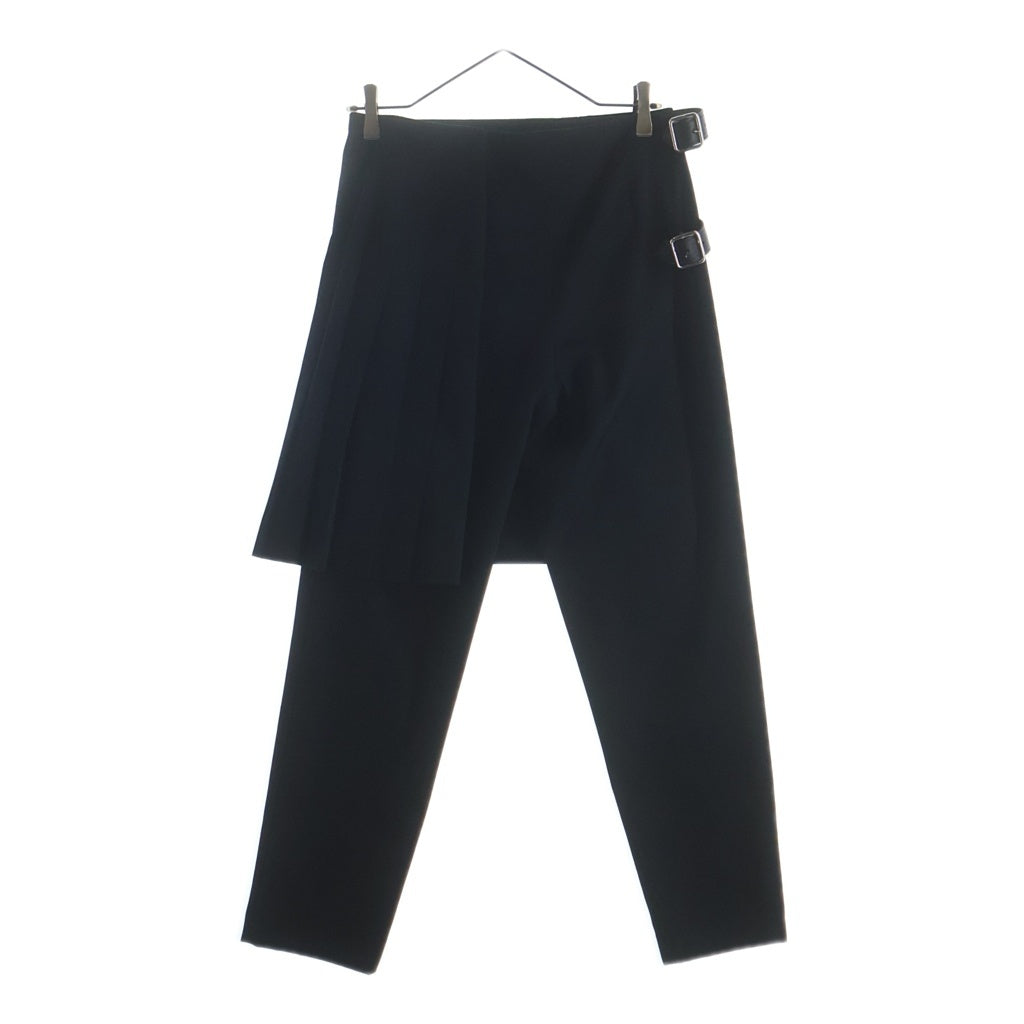 COMME des GARCONS(コムデギャルソン) ウール ラップスカート ドッキング レイヤードパンツ ブラック レディース GZ-P002 AD2001