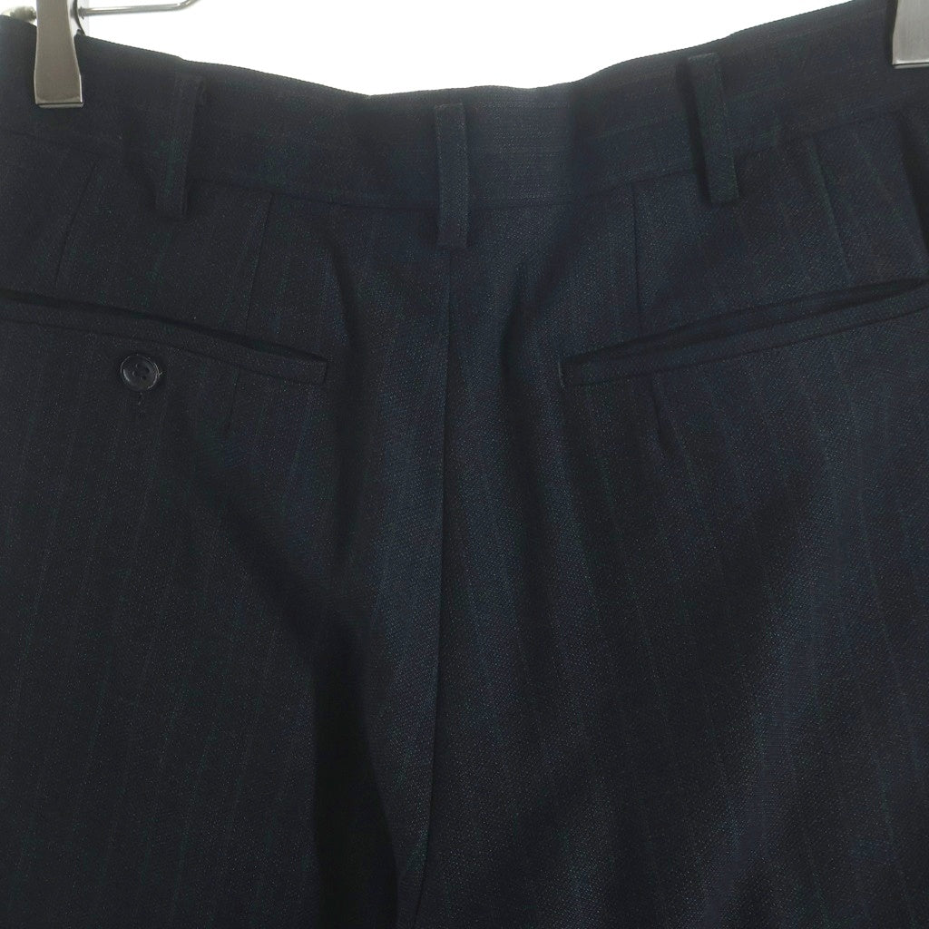 COMME des GARCONS(コムデギャルソン) 04AW ストライプ 2タック ウール ワイドパンツ スラックスパンツ グレー レディース GN-P006 AD2004