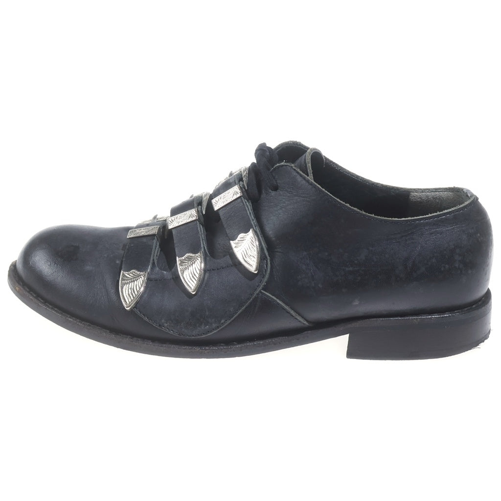 COMME des GARCONS(コムデギャルソン) ベルトストラップ プレーントゥ レザーシューズ ブラック レディース