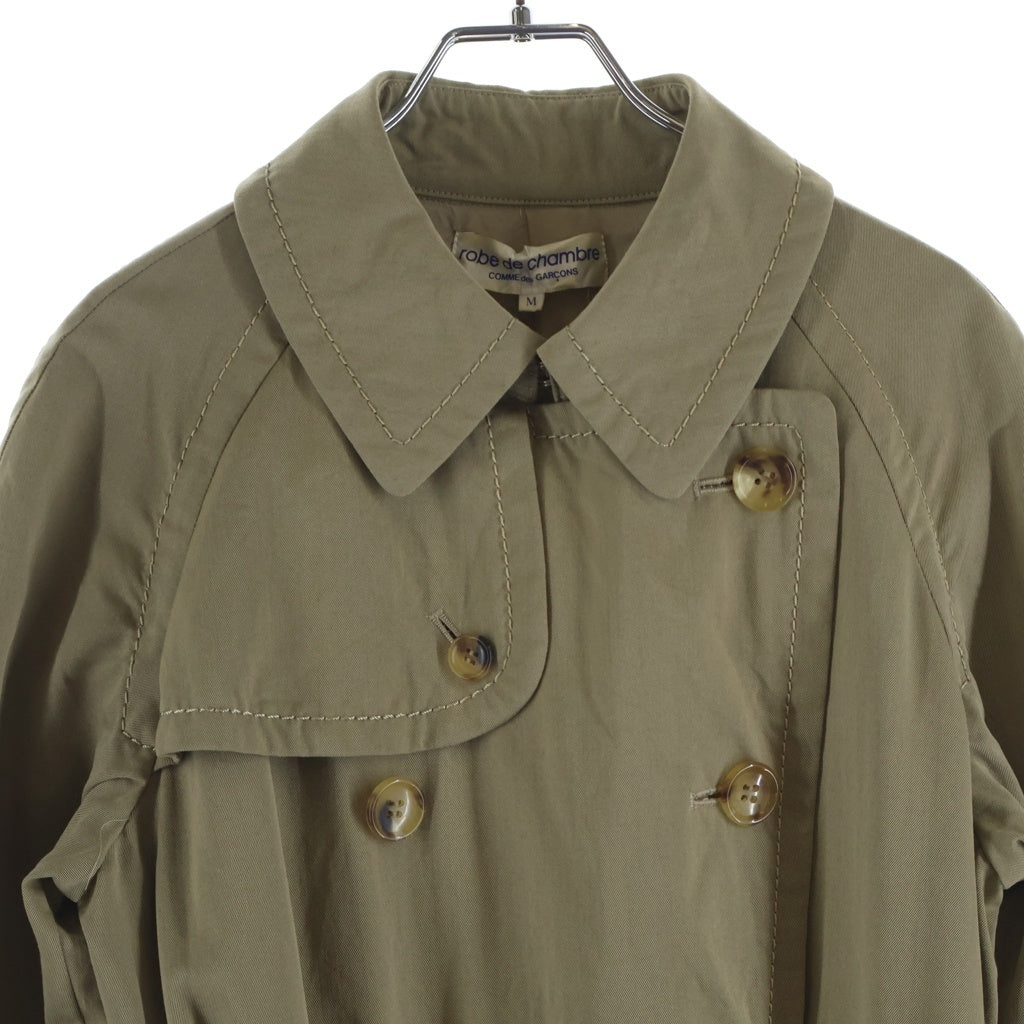 robe de chambre COMME des GARCONS(ローブドシャンブル コムデギャルソン) ステッチデザイン ウール トレンチコート ベージュ レディース RU-C002 AD2003