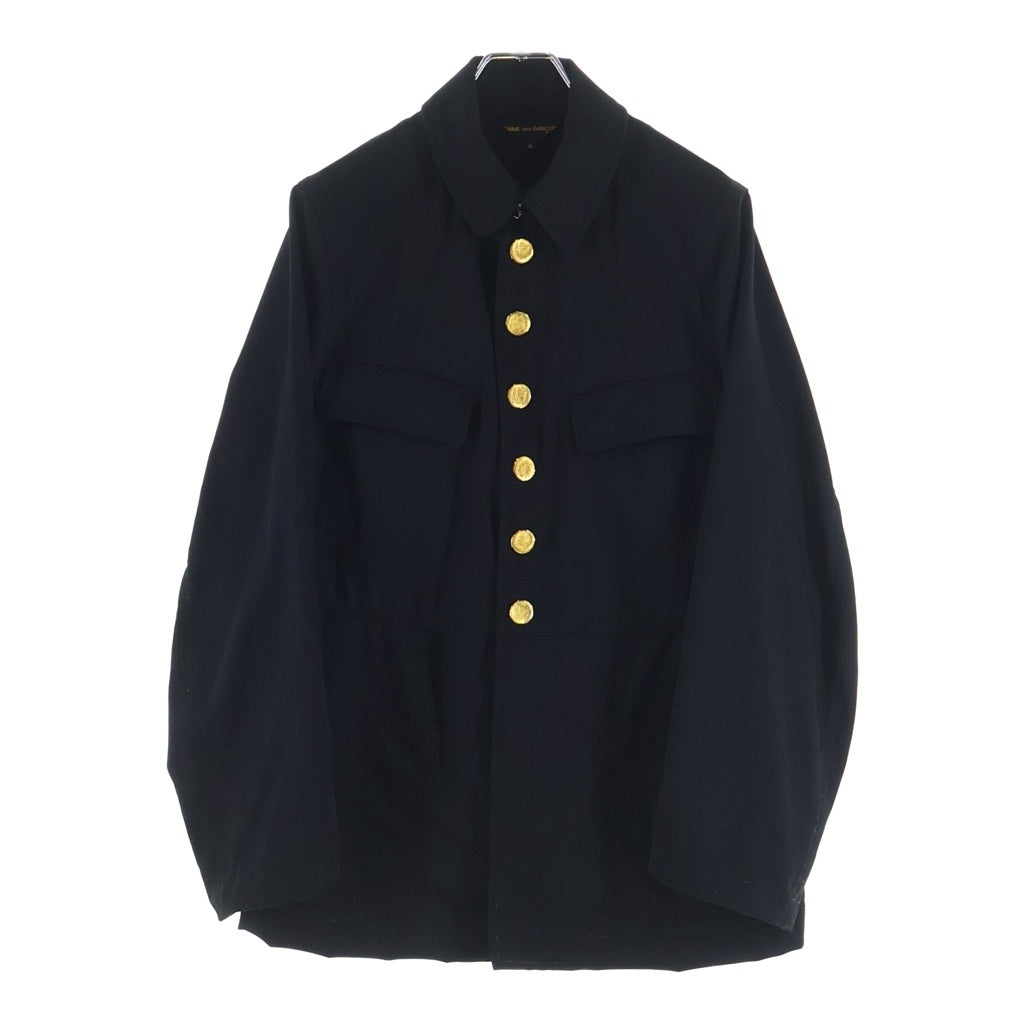 COMME des GARCONS(コムデギャルソン) 06SS ウール 金ボタン ミリタリー ジャケット ブラック レディース GQ-J021 AD2005
