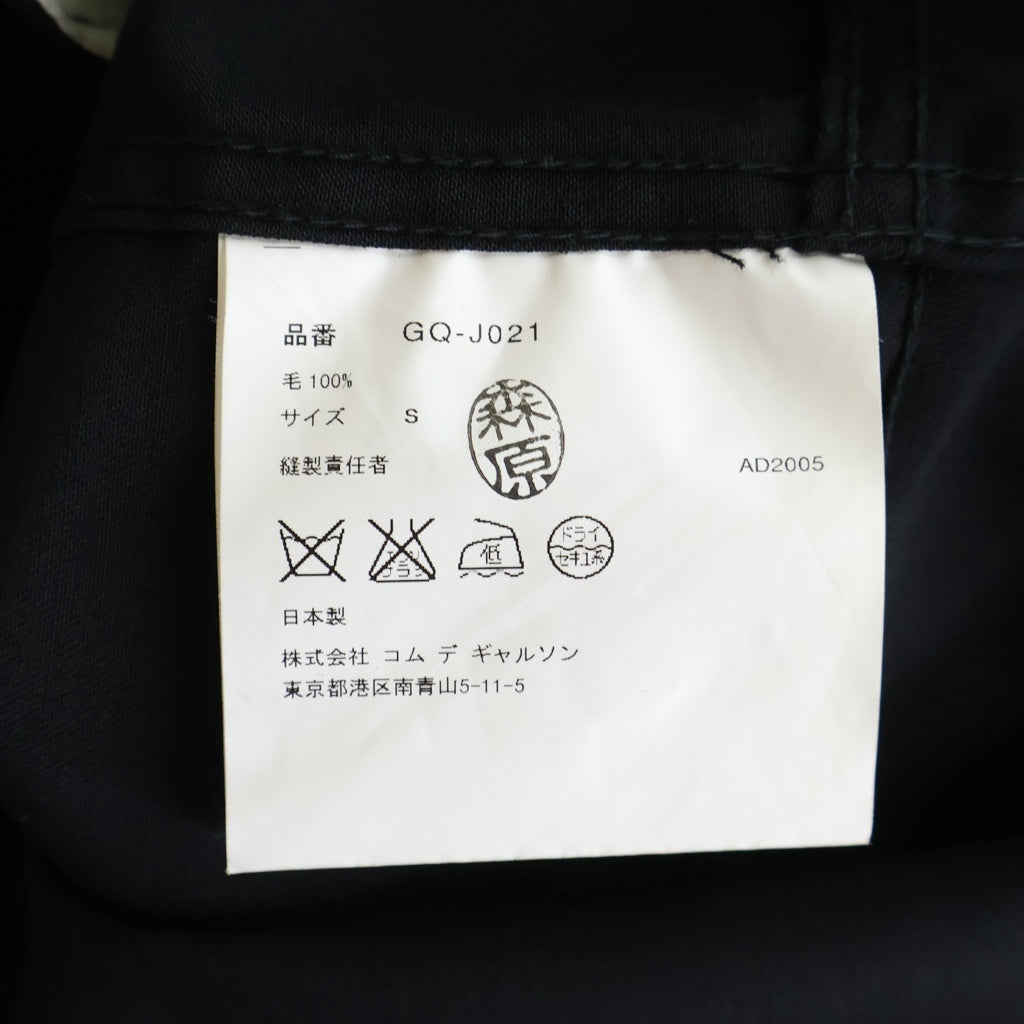 COMME des GARCONS(コムデギャルソン) 06SS ウール 金ボタン ミリタリー ジャケット ブラック レディース GQ-J021 AD2005