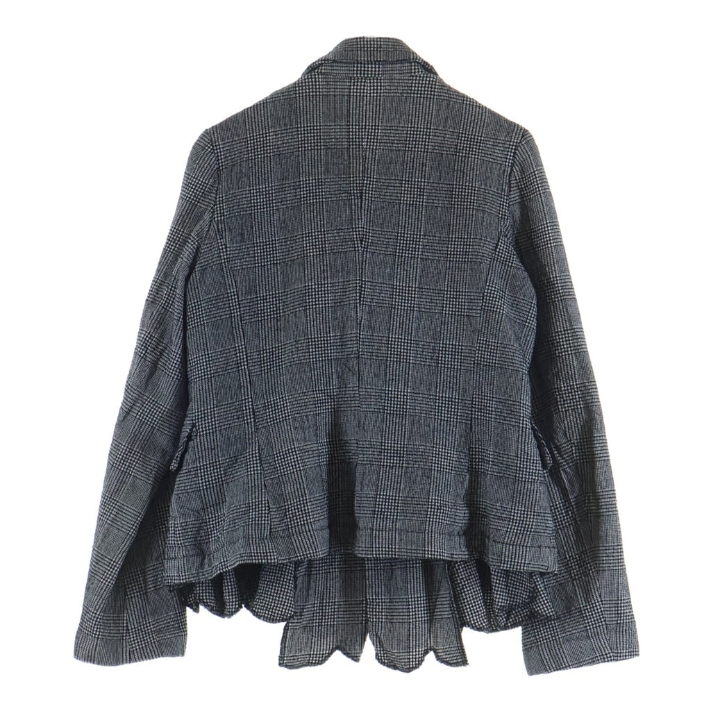 COMME des GARCONS COMME des GARCONS(コムデギャルソンコムデギャルソン) 11AW 千鳥格子 ウール ポリエステル レイヤード テーラードジャケット グレー レディース RH-J020 AD2011