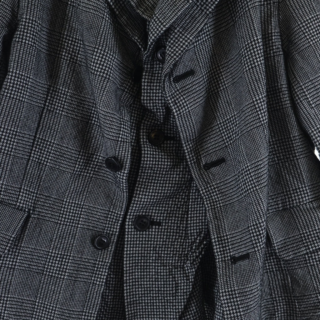 COMME des GARCONS COMME des GARCONS(コムデギャルソンコムデギャルソン) 11AW 千鳥格子 ウール ポリエステル レイヤード テーラードジャケット グレー レディース RH-J020 AD2011
