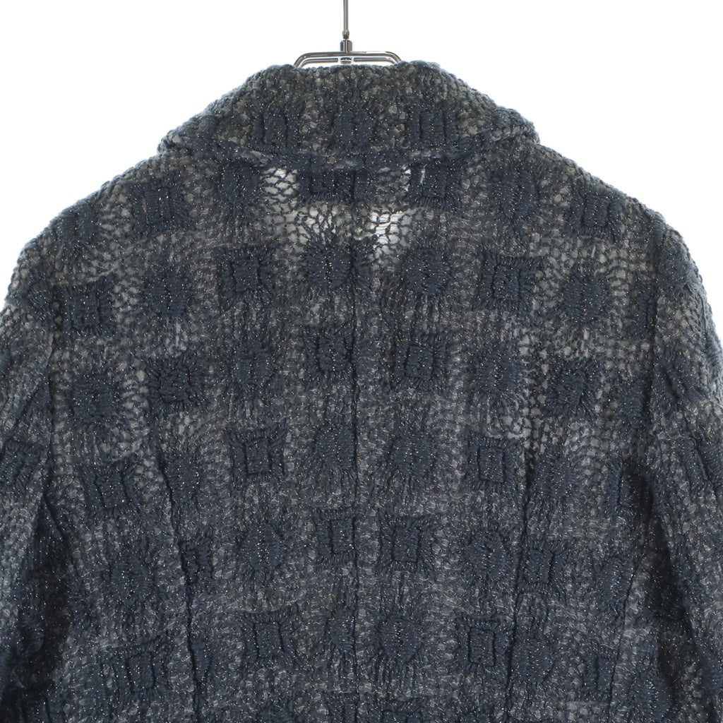 COMME des GARCONS(コムデギャルソン) 95SS グリッター ジャガード ラウンドカラー ジャケット グレー レディース GJ-04034S AD1995