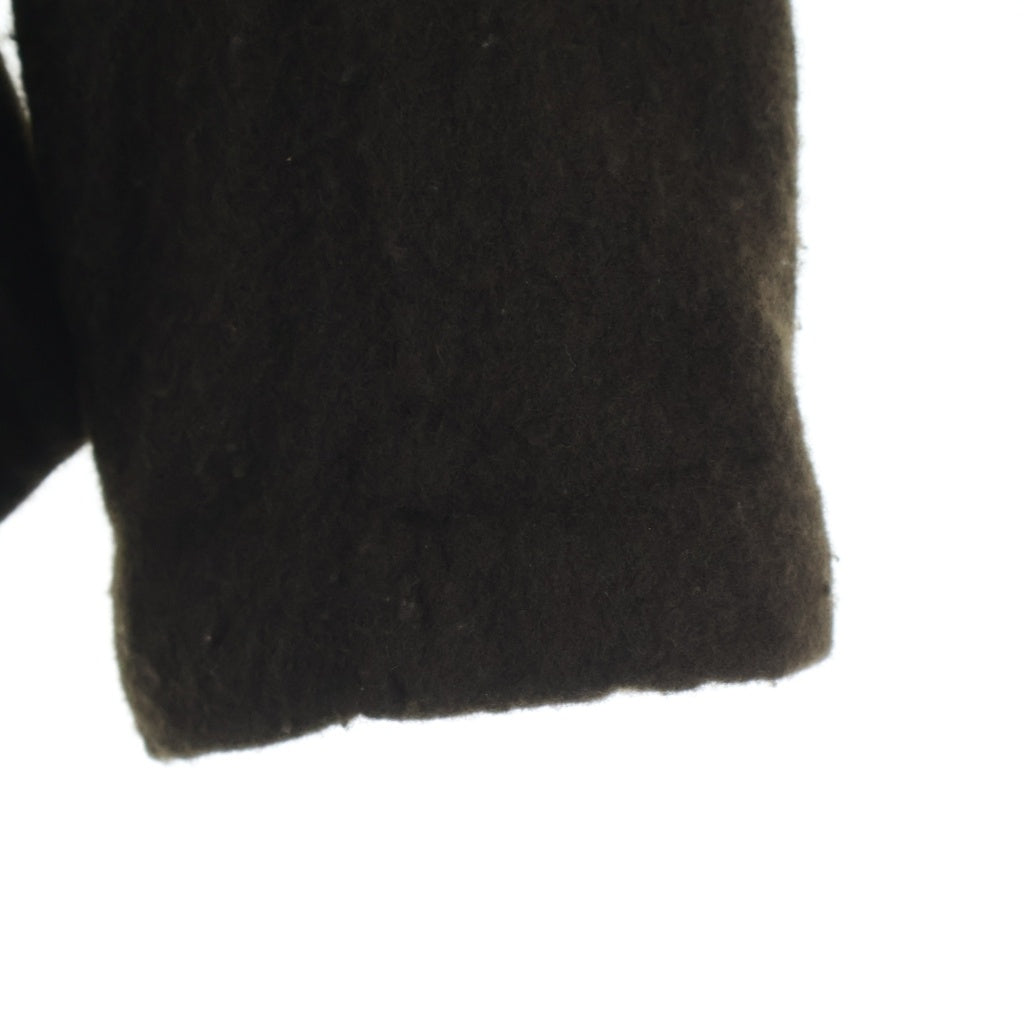 COMME des GARCONS(コムデギャルソン) 07AW バックストレッチ地切替 ウール縮絨 丸襟 ジャケット ブルゾン ブラウン レディース GT-J059 AD2007