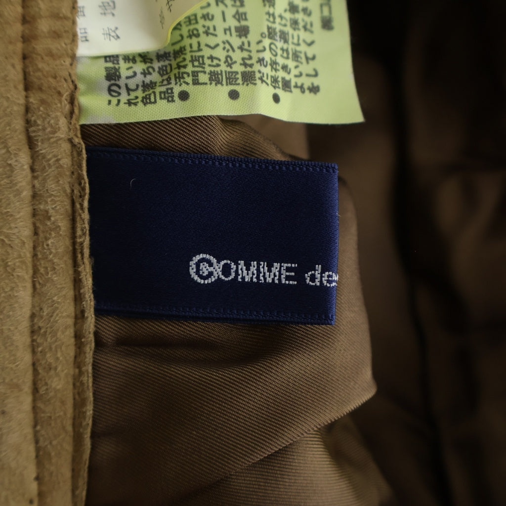 COMME des GARCONS(コムデギャルソン) スウェードレザー ボックスプリーツ スカート ベージュ レディース KL-95201L AD1989