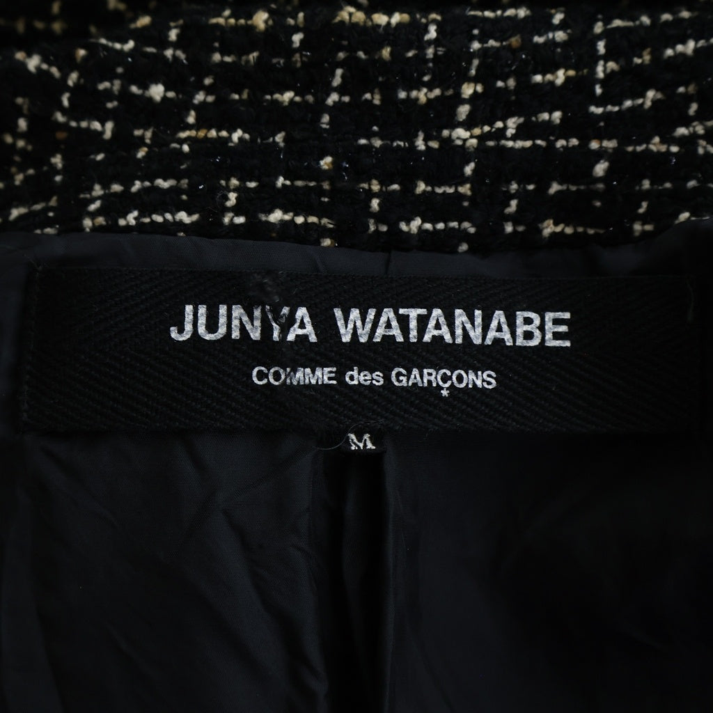 JUNYA WATANABE COMME des GARCONS(ジュンヤワタナベ コムデギャルソン) 05SS ツイード 1B テーラードジャケット ブラック/ホワイト レディース JO-J023 AD2004