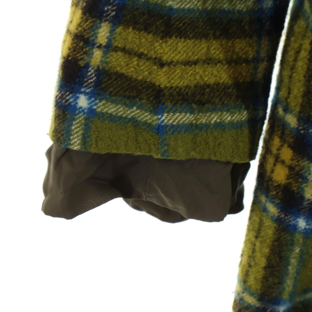 tricot COMME des GARCONS(トリコ コム デ ギャルソン) 06AW チェック ウール チェスターコート グリーン/イエロー レディース TR-C011 AD2006