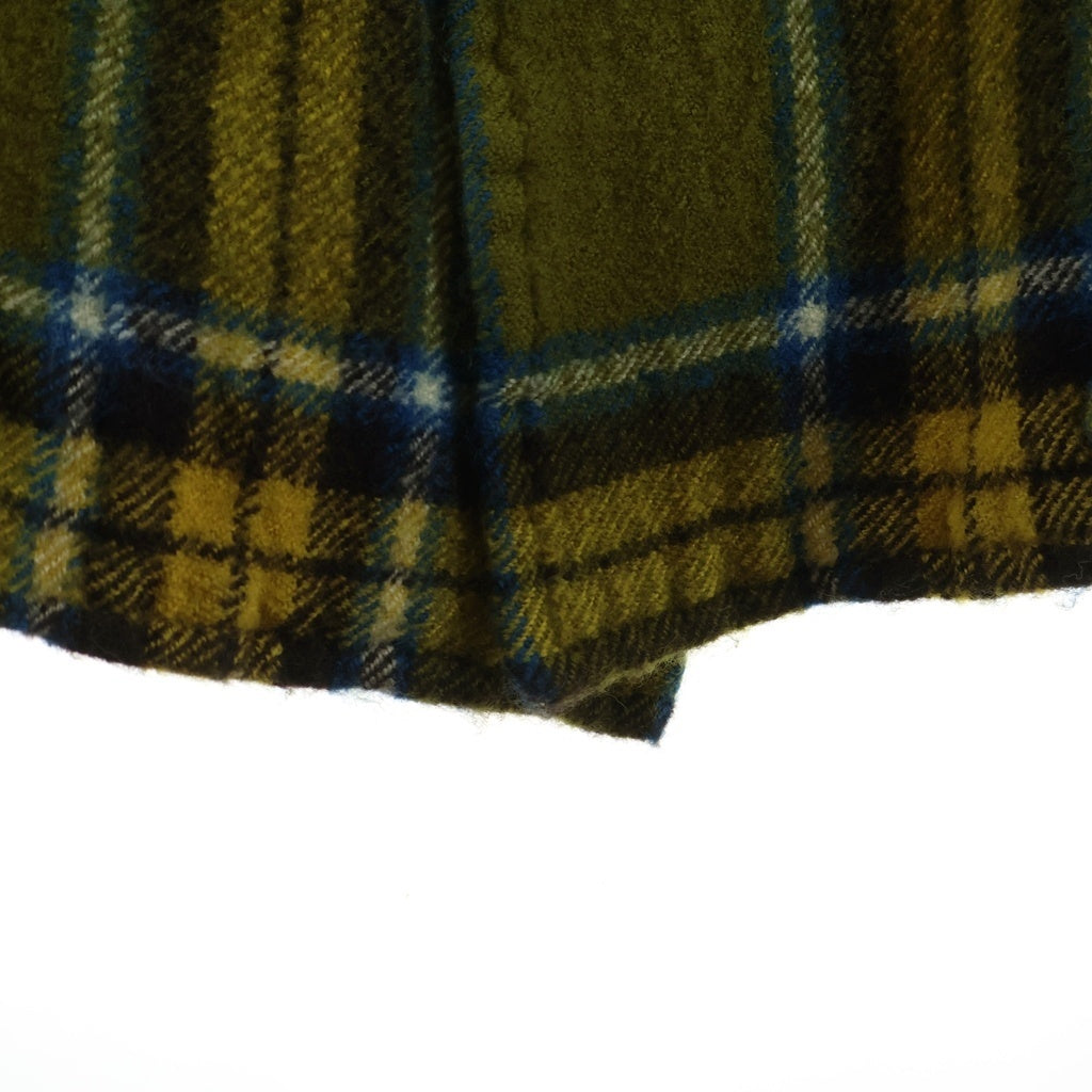 tricot COMME des GARCONS(トリコ コム デ ギャルソン) 06AW チェック ウール チェスターコート グリーン/イエロー レディース TR-C011 AD2006
