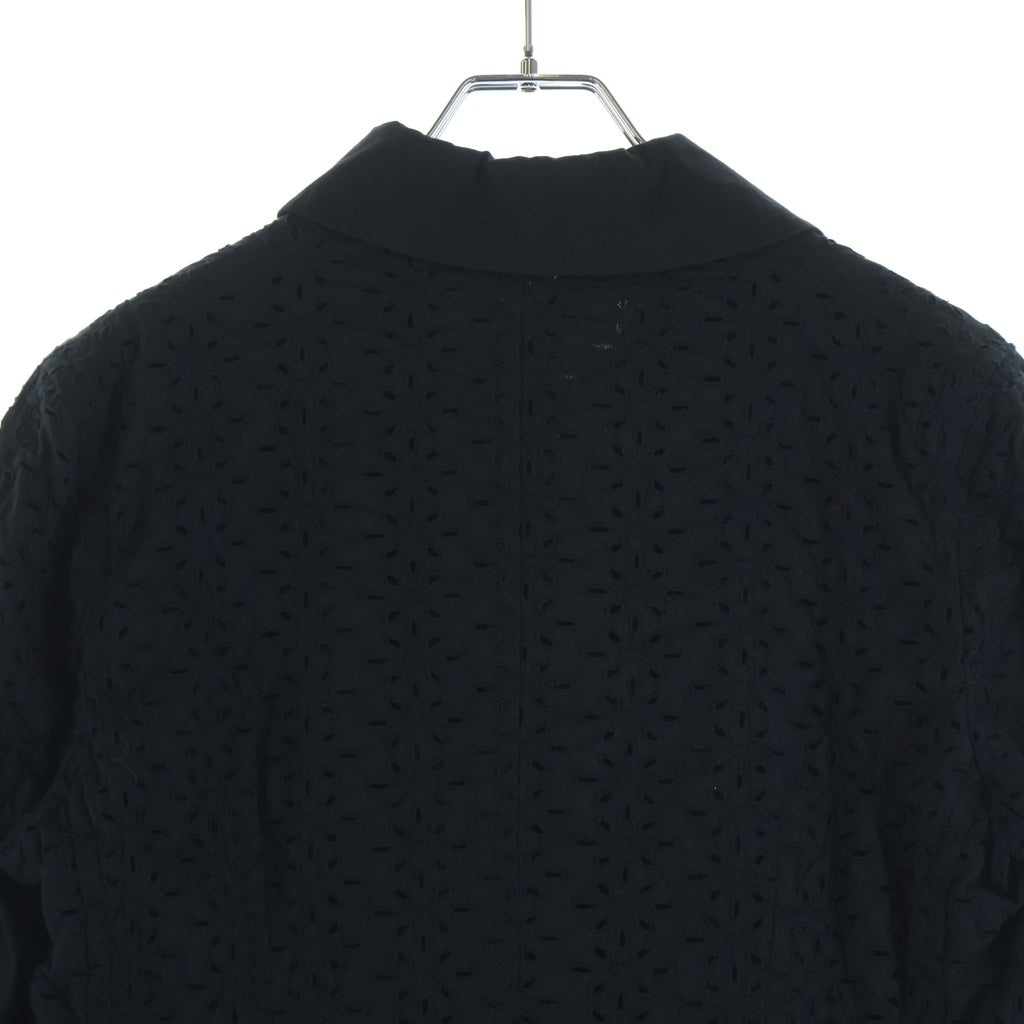 COMME des GARCONS COMME des GARCONS(コムデギャルソンコムデギャルソン) 10SS パンチング カットワークレース コットン ロングシャツ シングルコート ブラック レディース RE-C003 AD2009