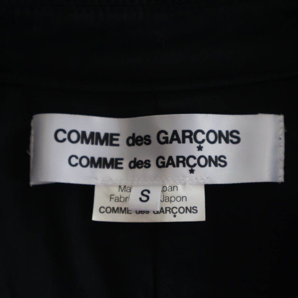 COMME des GARCONS COMME des GARCONS(コムデギャルソンコムデギャルソン) 10SS パンチング カットワークレース コットン ロングシャツ シングルコート ブラック レディース RE-C003 AD2009