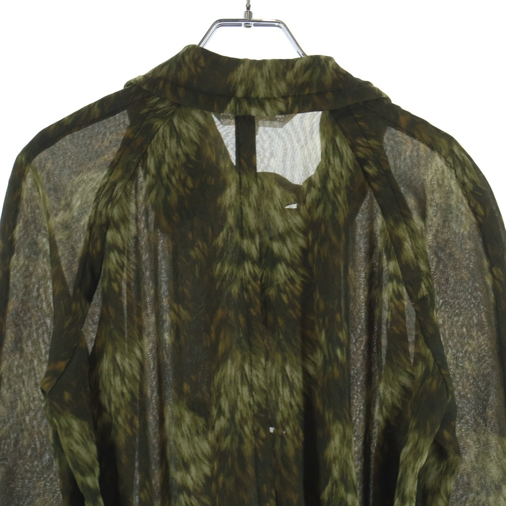 COMME des GARCONS COMME des GARCONS(コムデギャルソンコムデギャルソン) 09AW 迷彩 総柄 ポリエステル ダブルブレスト トレンチコート グリーン レディース RD-C007 AD2009