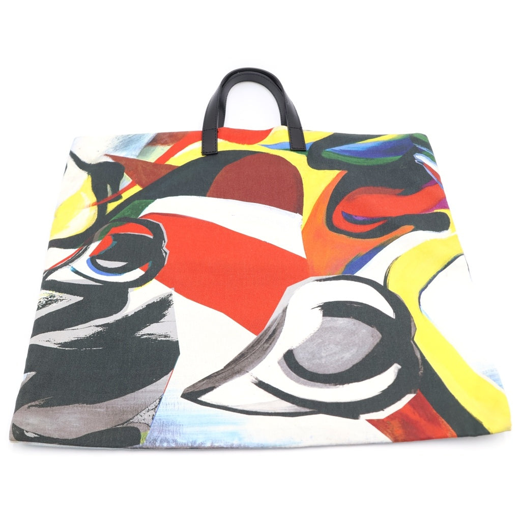 COMME des GARCONS(コムデギャルソン) 12AW ×Taro Okamoto Xmas Holiday explosion 岡本太郎 グラフィックデザイン レザー ハンドル トートバッグ ハンドバッグ マルチ OJ-K 206