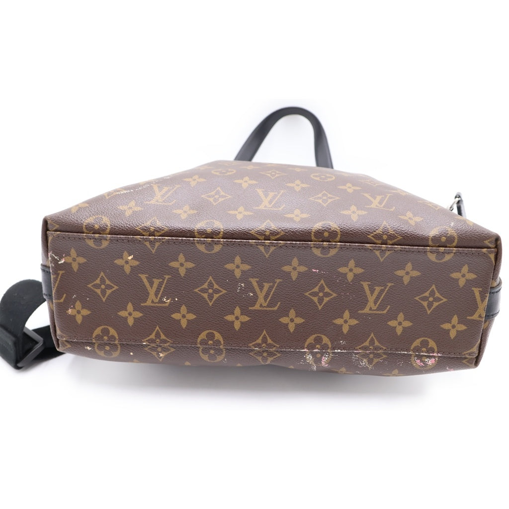 LOUIS VUITTON(ルイヴィトン) モノグラム マカサー デイヴィス PVCレザー 2WAY ハンドバッグ トートバッグ ショルダーバッグ ブラウン M56708