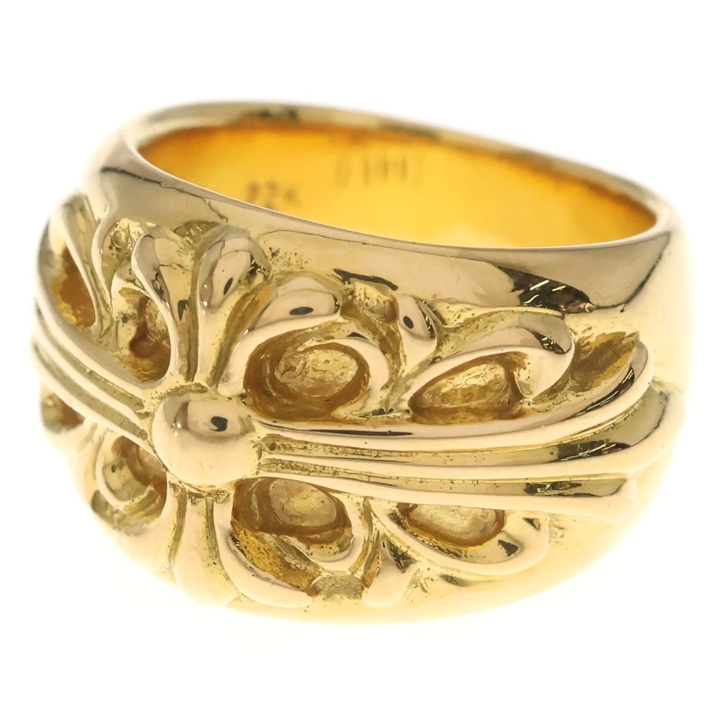 CHROME HEARTS(クロムハーツ) 22K FLRL CRS フローラルクロスリング ゴールド