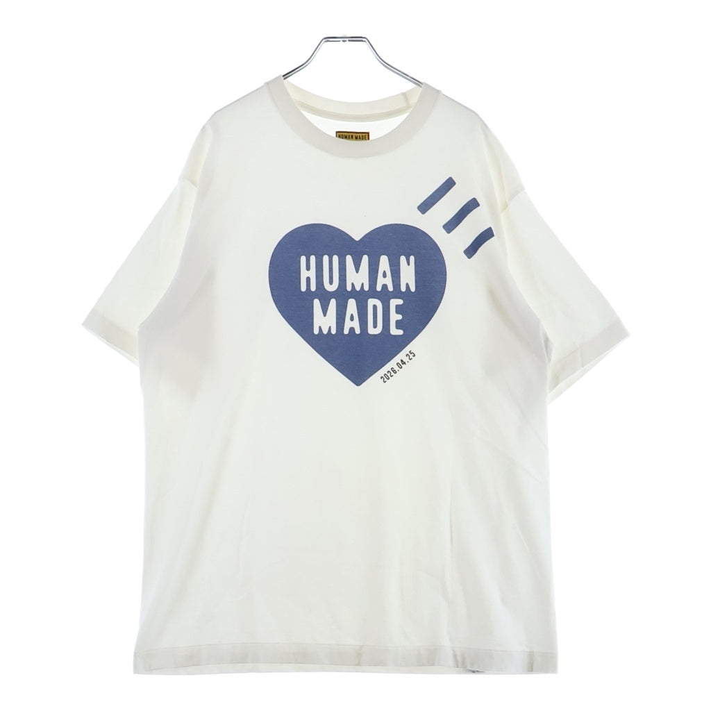 HUMAN MADE(ヒューマンメイド) DAILY S/S フロントハートプリント コットン Tシャツ ホワイト