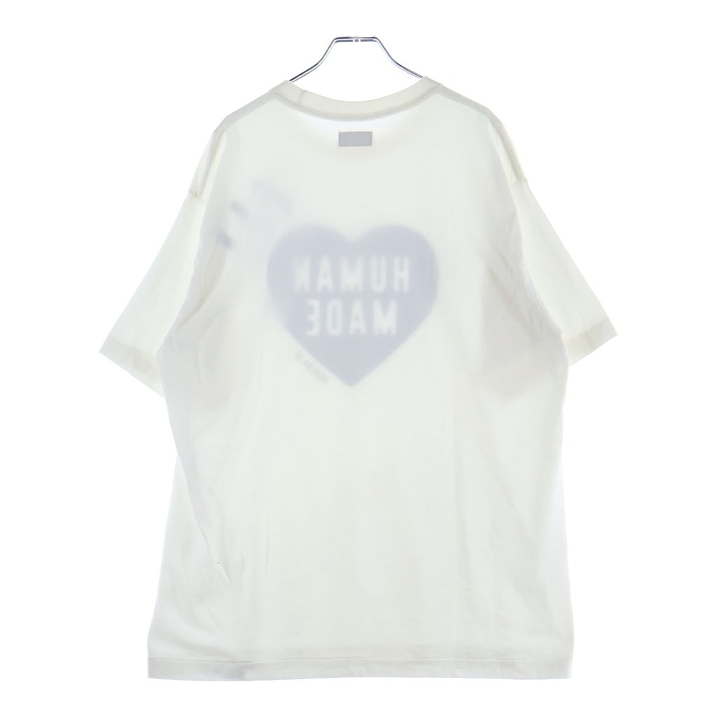 HUMAN MADE(ヒューマンメイド) DAILY S/S フロントハートプリント コットン Tシャツ ホワイト