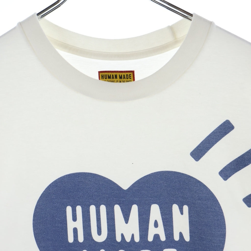 HUMAN MADE(ヒューマンメイド) DAILY S/S フロントハートプリント コットン Tシャツ ホワイト