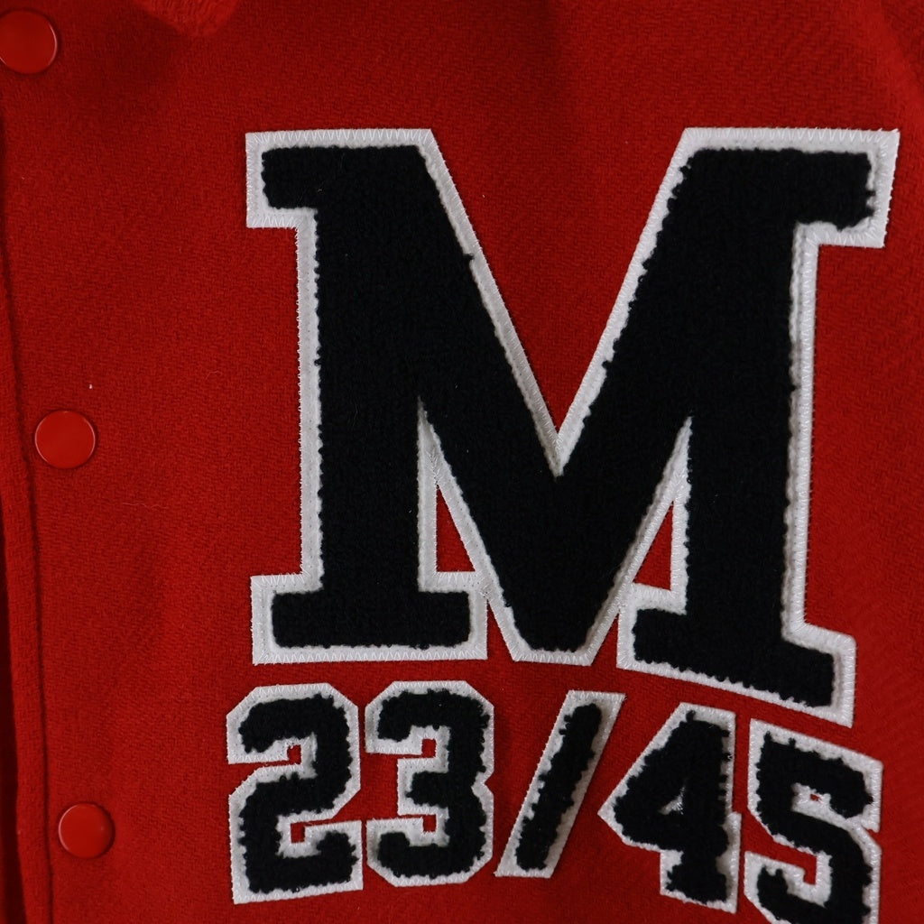 SAINT MICHAEL(セントマイケル) ×NIKE JORDAN M J SM VARSITY JACKET ナイキ ジョーダン バーシティジャケット スタジャン ブルゾン レッド FV4726-657