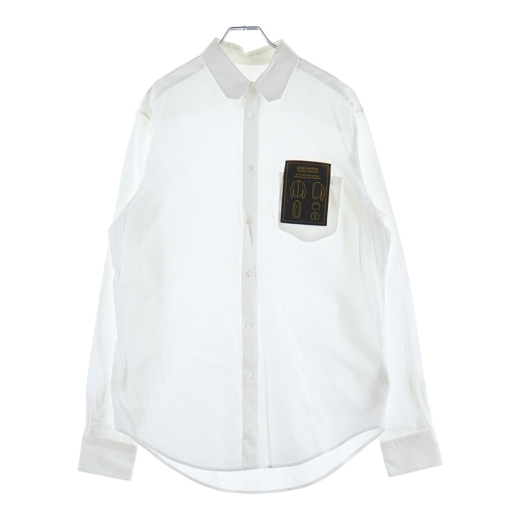 LOUIS VUITTON(ルイヴィトン) 23SS オックスフォード DNA シガレットポケット 長袖シャツ ホワイト RM231Q DLX HIS55W