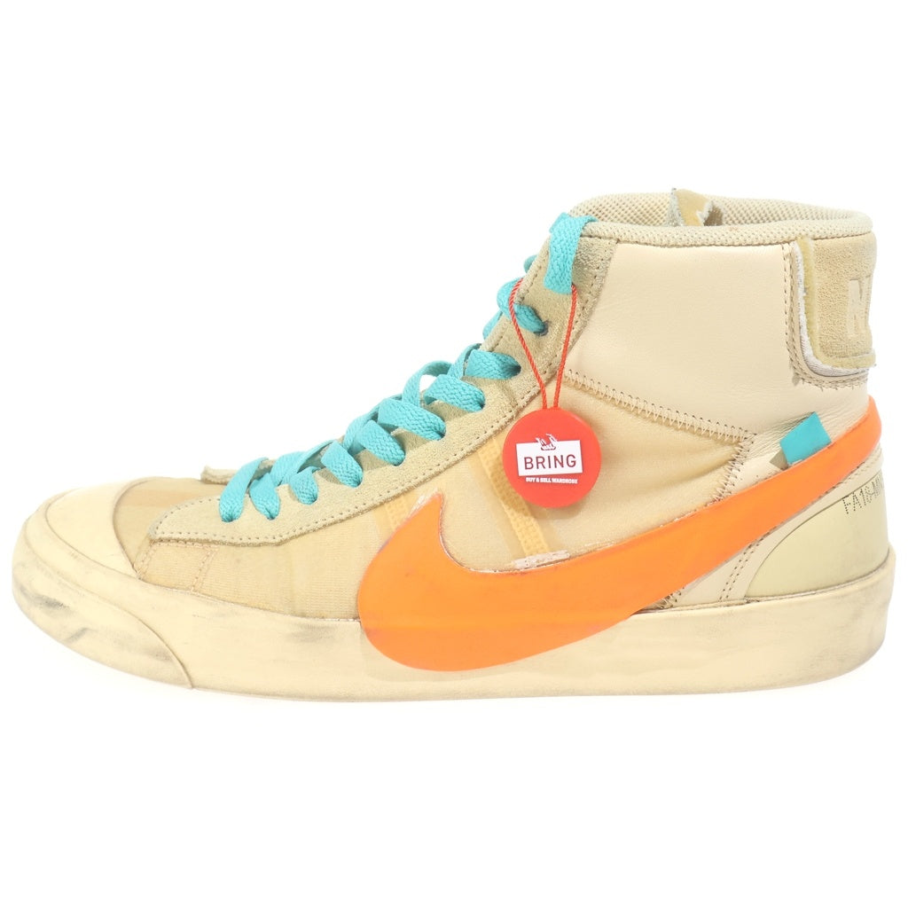 NIKE(ナイキ) ×OFF-WHITE BLAZER MID ALL HALLOWS EVE AA3832-700 オフホワイト ブレーザー ハロウィン前夜 ミドルカットスニーカー ベージュ US10/28cm