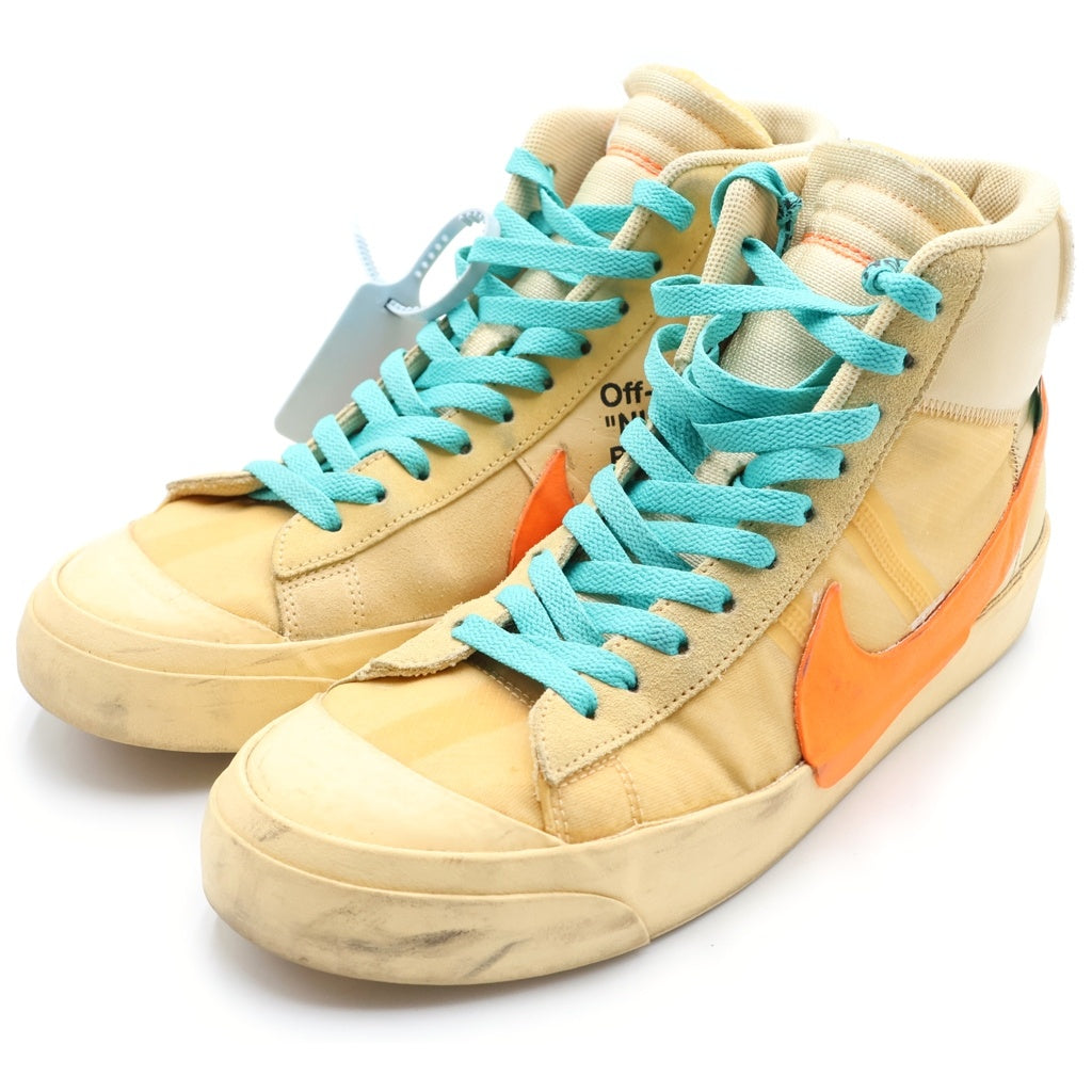 NIKE(ナイキ) ×OFF-WHITE BLAZER MID ALL HALLOWS EVE AA3832-700 オフホワイト ブレーザー ハロウィン前夜 ミドルカットスニーカー ベージュ US10/28cm
