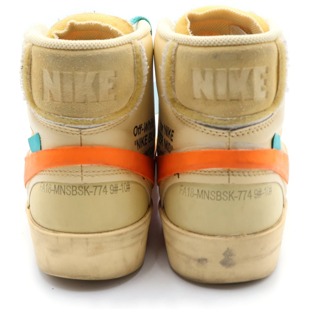 NIKE(ナイキ) ×OFF-WHITE BLAZER MID ALL HALLOWS EVE AA3832-700 オフホワイト ブレーザー ハロウィン前夜 ミドルカットスニーカー ベージュ US10/28cm