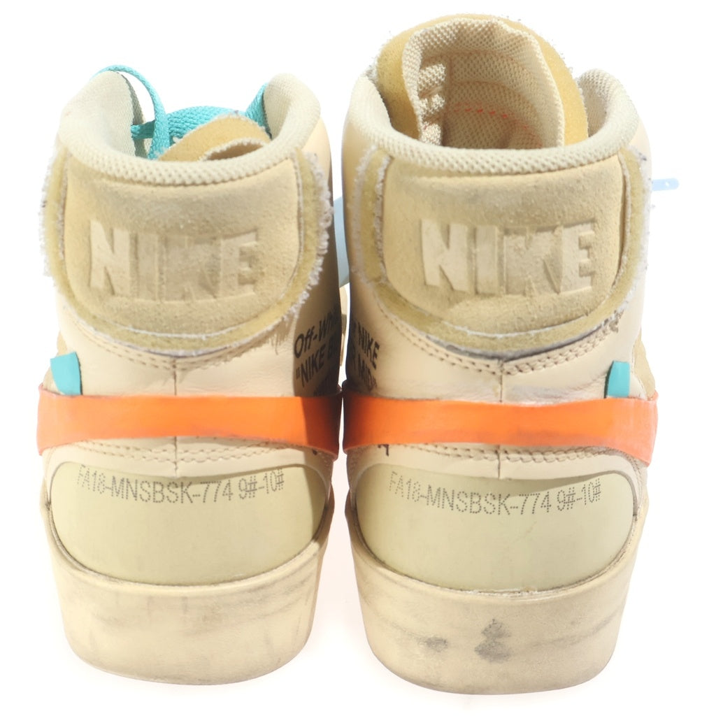 NIKE(ナイキ) ×OFF-WHITE BLAZER MID ALL HALLOWS EVE AA3832-700 オフホワイト ブレーザー ハロウィン前夜 ミドルカットスニーカー ベージュ US10/28cm