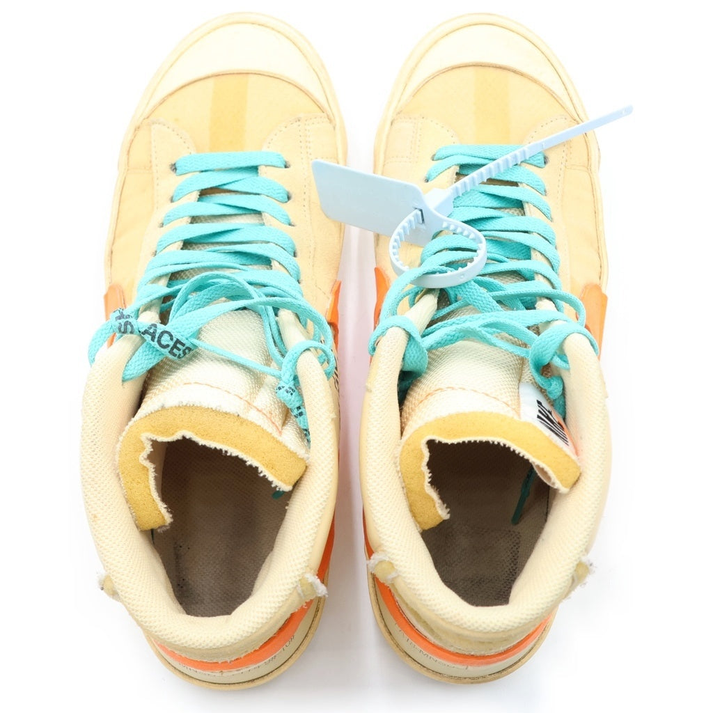 NIKE(ナイキ) ×OFF-WHITE BLAZER MID ALL HALLOWS EVE AA3832-700 オフホワイト ブレーザー ハロウィン前夜 ミドルカットスニーカー ベージュ US10/28cm